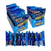Bonbons gommeux multicolores acidulés, sucrés et fruités Confiserie Popit avec myrtille Astéroïde Lait en poudre Sac de bonbons