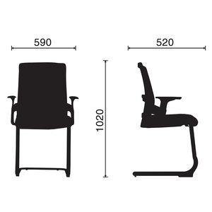 HOM1086-02 Kneeling Office Chair for Meeting Rooms Women's Coat - Product Image 2
