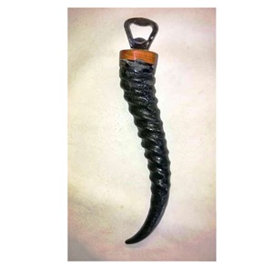 Ouvre-bouteille en os, designs variés, acier inoxydable antique, manche en bois et corne, écologique, portable, personnalisable, logo personnalisé - Product Image 4