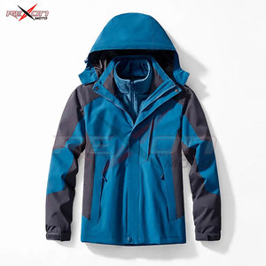 Customized Men's Hard Shell Windbreaker Jacket Breathable Outdoor Windproof Coat Zip Closure Hooded Collar Warm Windbreaker Men - Product Image 6
