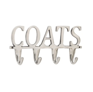 Ganchos Hello multifuncionales niquelados Gancho de pared de aluminio fundido montado en la puerta para Toalla de tela y llavero - Product Image 4