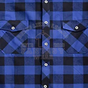 Camisa a Cuadros de Algodón Puro para Hombre, Marca FANTASY WEAR OEM 2026, Premium y de Alta Calidad para Verano, con Diseño y Logotipo Personalizados - Product Image 5