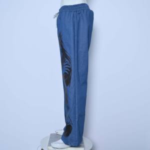 Pantalon pour femmes de la marque High Street, pantalon pour femmes de qualité supérieure, vente en gros personnalisée, pantalon décontracté avec cordon de serrage à la taille, prix bas, pantalon décontracté - Product Image 2