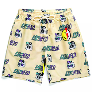 กางเกงขาสั้นผู้ชายแฟชั่น2024โพลีเอสเตอร์สำหรับฤดูร้อนกางเกงเล่นยิมผ้าฝ้ายพิมพ์ลายแบบลำลองสำหรับผู้ชาย - Product Image 5