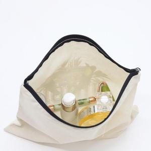 กระเป๋าผ้าใบใส่เครื่องสำอางลายลูกกวาดพร้อมซิปกระเป๋าเดินทางธรรมชาติรีไซเคิล - Product Image 5