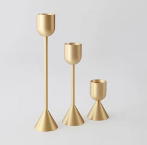 Best Designer Crafts <b>Brass</b> Candlestick <b>Holder</b> 3 Pieces Crafts Top Quality Handicrafts Most Selling Sale - Product Image 4