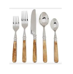 Juego de cubiertos de acero inoxidable Premium Mango de madera Cubiertos elegantes Vajilla de comedor para fiestas y hogares - Product Image 6