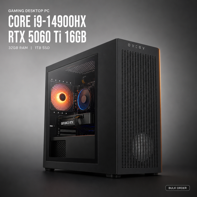 Wholesale Gaming Desktop PC Intel Core i9 14900HX RTX 5060 Ti 16GB 32GB RAM 1TB SSD High Performance Computer Tower