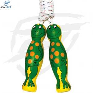 กระโดดเชือกของเล่นเด็กกีฬาไม้อนุบาลเริ่มต้นกระโดดเชือกไม้เชือกฝ้าย - Product Image 4