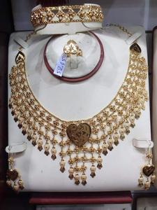 Conjunto de joyas de moda estilo Comoras Mayotte Vintage chapado en oro de 24K incluye collar brazaletes-para EE. UU. Cobre Diamante-Regalo elegante - Product Image 2