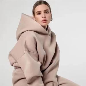 Conjunto Deportivo Informal de Invierno y Otoño para Mujer, con Bordado 3D de Hip Hop Personalizado en la Parte Delantera, Sudadera Corta con Capucha de Punto Impermeable - Product Image 6