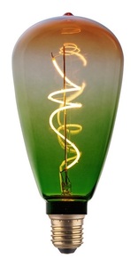 Lámpara de filamento LED Edison, decorativa verde naranja E27 4W 1800K 216Lm (F-Bright 2601272-V) - Product Image 1