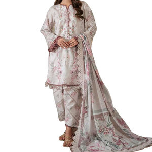 Traje Salwar Kameez Pakistaní Ligero y Transpirable con Bordado Formal para Mujer, Proveedor Directo de Fábrica - Product Image 1