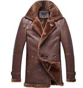 Prezzo all'ingrosso giacca da <span class=keywords><strong>uomo</strong></span> in vera <span class=keywords><strong>pelle</strong></span> <span class=keywords><strong>Trench</strong></span> da <span class=keywords><strong>uomo</strong></span> <span class=keywords><strong>marrone</strong></span> doppio petto Shearling in <span class=keywords><strong>pelle</strong></span> di pecora in vera <span class=keywords><strong>pelle</strong></span> cappotto lungo