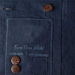 Chaquetas DE TRABAJO DE LINO ligero en azul marino a medida para una elegancia tranquila con un ajuste relajado y transpirable - Product Image 4