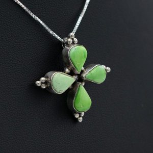 Colgante de turquesa del lago Carico, colgante de moda de Plata de Ley 925 con lindo Ajuste de bisel para fiestas, tecnología de incrustaciones hinduistas - Product Image 4