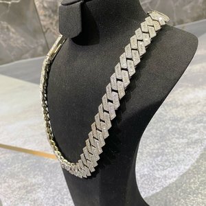 925 Sterling <b>Silver</b> Cuban <b>Chain</b> Baguette Cut Magnificent Moissanite Diamond Hip Hop Link Jewelry Charm for <b>Fine</b> <b>Chains</b> Necklaces - Product Image 5