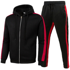 Sudadera estampada de algodón 100% para hombre, conjunto de Sudadera con capucha y pantalones de chándal con múltiples bolsillos para correr de invierno, diseño transpirable de Color sólido - Product Image 2