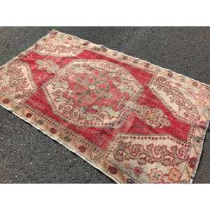 Tapis Oriental Vintage Large Zone Rouge Beige Laine Patchwork Design Rectangle Couloir Motifs 4.2 X 7.1ft 10mm Latex pour Adolescents - Product Image 2