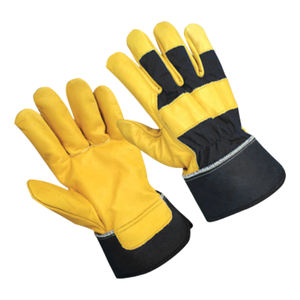 2025 Guantes de trabajo de cuero anticorte para hombre de invierno Palma dividida de vaca reforzada en venta - Product Image 5