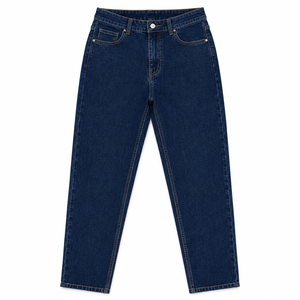 Vaqueros Momfit Personalizados para Mujer, Corte Recto, Oscuros, Cómodos, Elegantes, Diseño Moderno, Ajuste Holgado, Ropa Casual de Alta Calidad, Cintura Alta - Product Image 2