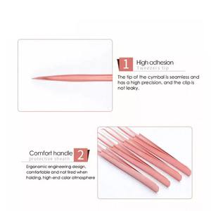 Pinzas de extensión de pestañas, de acero inoxidable, no magnéticas, último diseño, de buena calidad, OEM - Product Image 4