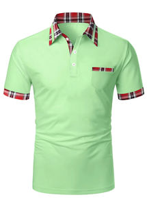 Vente en gros de t-shirts polo pour hommes de couleur unie avec logo personnalisé-Chemises à manches courtes et col à revers Chemises polo mode d'été - Product Image 6