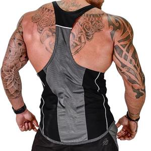 Comprar al por mayor diseño personalizado para hombre transpirable Fitness chaleco gimnasio I-shape Tank Top hombres culturismo chaleco entrenamiento camisa - Product Image 4