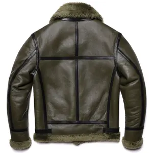 2024 nueva chaqueta de cuero de invierno para hombre Abrigos genuinos transpirables cuello vuelto chaqueta de cuero de manga larga con cremallera para hombre - Product Image 4
