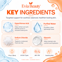 Spray Visage Liquide à l'Acide Hypochloreux OEM ODM Marque Privée SOS Sauvetage Quotidien Brume Apaisante Rafraîchissante Hydratante Soin de la Peau