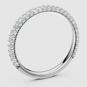 Anillo de Diamantes Naturales Chapado en Oro de 18K con Diamantes Laterales Completos - Estilo Romántico para Aniversario, Boda, Compromiso y Regalos para Fiestas - Product Image 4