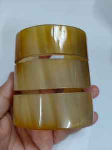 Pulseras de moda pulidas de alta calidad para mujer, elegantes brazaletes de cuerno de búfalo Natural, joyería religiosa cristiana ecológica - Product Image 3