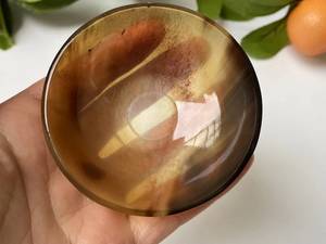 Bol en corne de buffle et de boeuf poli artisanal indien élégant charme intemporel artisanat naturel décoration de la maison - Product Image 3