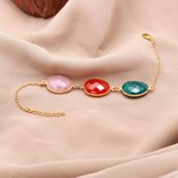 Bracelet chaîne et maillons tendance pour femme, plaqué or, multi-pierres, forme fantaisie, dernier design fabuleux pour les fournisseurs en gros