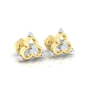 Pendientes de Oro Certificado con Diamantes Auténticos, 0.07ct Peso Total en Quilates, 12 Piezas, Oro de 14Kt/18Kt - Product Image 3