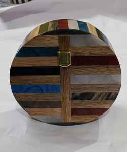 Wholesale Supply Best Selling Epoxy Resin Round Shape Evening Bridal Handmade Clutch Bag Handcrafted Designer <b>Handbag</b> Clutch Bag - Product Image 2