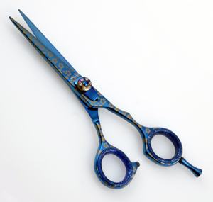 KOUNAIN Ciseaux de coiffure de barbier professionnels de 5.5 pouces Rasoir-Sharp Bleu Plasma Enduit Ciseaux de salon en acier inoxydable Beauté - Product Image 6