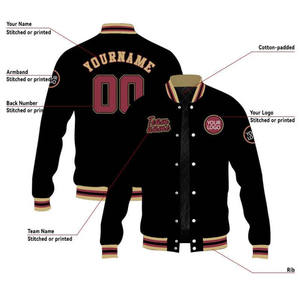 เสื้อโค้ทผ้าฟลีซเลตเทอร์แมนสำหรับผู้ชายเสื้อแจ็คเก็ตหนังให้ความอบอุ่นขนแกะย้อมสีล้วน - Product Image 3