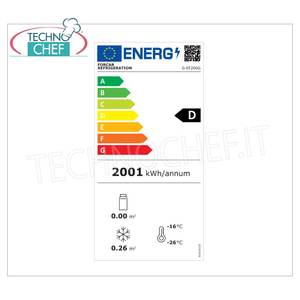 Congelador Comercial Forcar de 1 Puerta para Cocina, Equipo de Refrigeración, Congelador Estático de 130 Litros, Temperatura de -18/-22°C, Evaporación Fija - Product Image 1