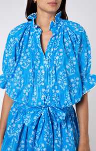 Vestido elegante bohemio con volantes y minivestido de manga corta con cuello en V para mujer - Product Image 3