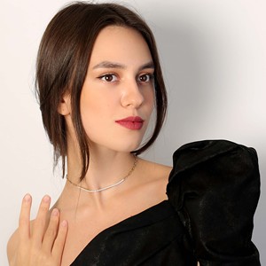 Square Zirconia Stone Link Chain Design Tennis <b>Choker</b> Necklace Pendant Turkish 925 Sterling <b>Silver</b> Handmade Wedding Gift Jewelry - Product Image 2