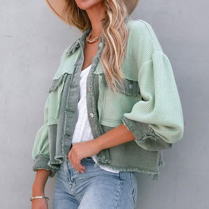 เข็มขัดแจ็กเก็ตผ้ายีนส์แขนยาวสำหรับผู้หญิง, เสื้อคลุมกันหนาวแบบกอธิคแขนยาวมี4กระเป๋ามีกระดุมตกแต่งให้ความอบอุ่นในฤดูใบไม้ผลิฤดูใบไม้ร่วง - Product Image 2