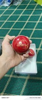 Balle de cricket personnalisée en cuir véritable pour l'entraînement des adultes - Durable, cousue à la machine, couleur et logo personnalisés, 156 g