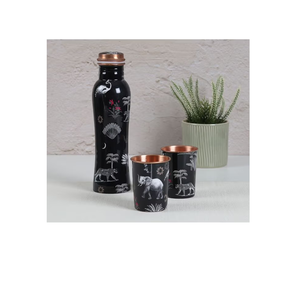 Pure Copper <b>Water</b> <b>Bottle</b> Ayurveda Benefits Copper <b>Water</b> <b>Bottle</b> 100% Pure Healthy Enamel Printed <b>Bottle</b> - Product Image 6