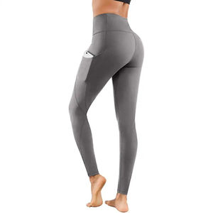 Mallas de gimnasio sin costuras de cintura alta para mujer, ropa de entrenamiento al por mayor, mallas con bolsillos, mallas al mejor precio - Product Image 5