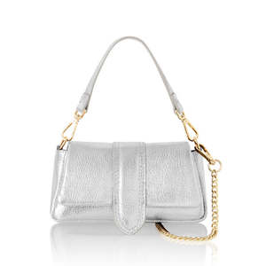 Mini bolso de piel auténtica italiana – Asa superior y correa de cadena-PS660 - Product Image 5