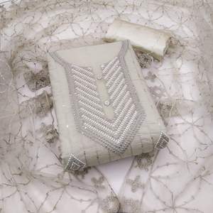 Traje de material de vestido de trabajo con bordado modal pesado recién lanzado para mujer - Product Image 1