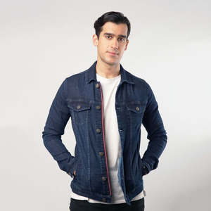 แจ็กเก็ตยีนส์สำหรับผู้ชายเสื้อแจ็กเก็ตยีนส์สไตล์สตรีทพิมพ์ลาย - Product Image 1