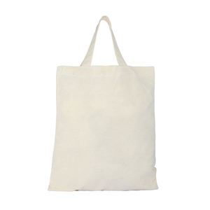 Sac fourre-tout en coton blanc réutilisable avec Logo imprimé personnalisé, sac de Shopping en toile de coton 100% biologique - Product Image 5