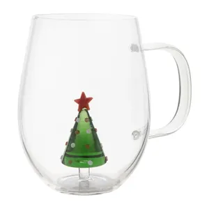Vaso de Vidrio Personalizado de Navidad Sjonsta, Taza de Navidad Personalizable para Merchandising - Product Image 1